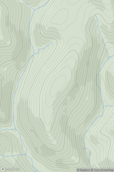 Thumbnail image for Inner Hill [Northumberland] [NT913113] showing contour plot for surrounding peak